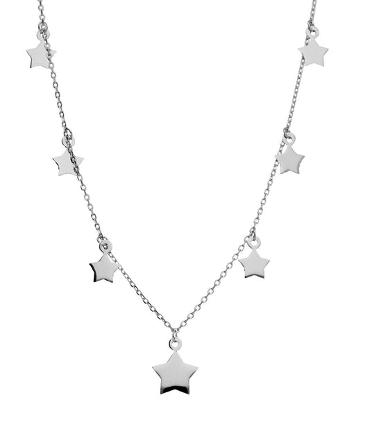 Silver Necklace Star Lqb1176