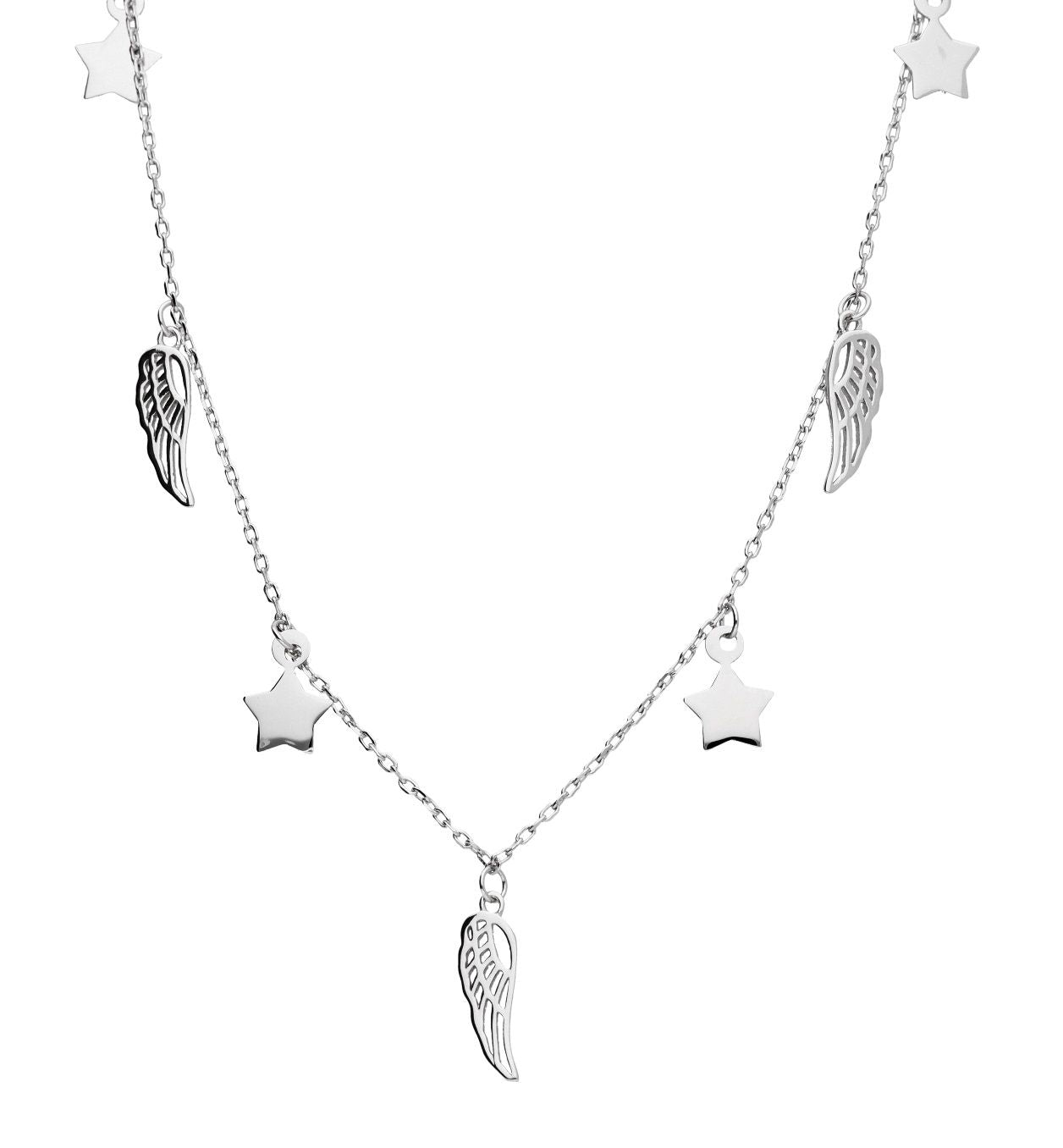 Silver Necklace Lqb1191 Star Wing