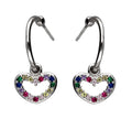 Silver Earrings He1880 Multicolor Heart