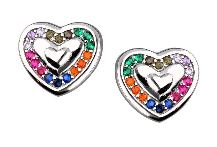 Silver Earrings Hd110 Heart 