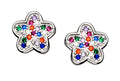 Silver Earrings Flower