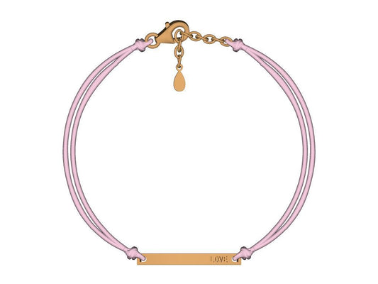 Silver Bracelet Rose Gold Pink