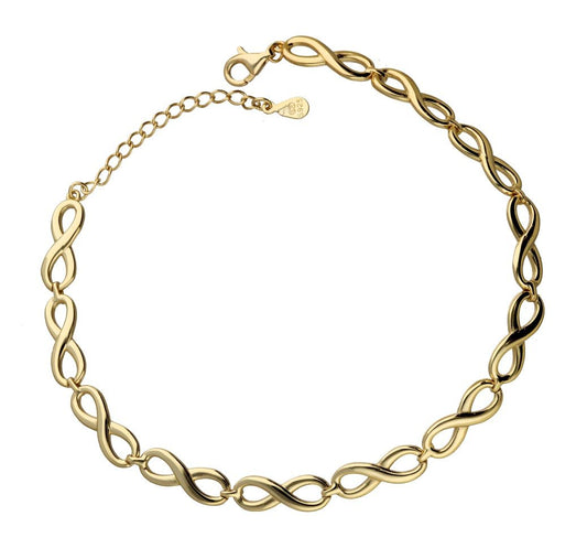 Silver Bracelet Gold Plated Infinity