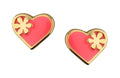 Silver Earrings Gold Plated Heart Kids