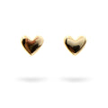 Silver Earrings Gold Plated Heart