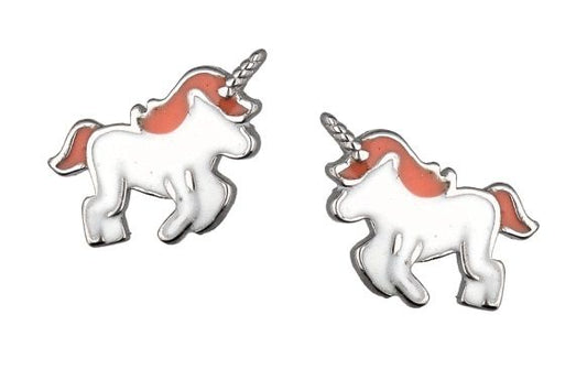 Silver Earrings Unicorn Kids