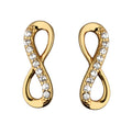 Silver Earrings Gold Plated Infinity