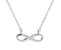 Silver Necklace Small Length 43+3cm Ext Chain Rolo 025 Infinity