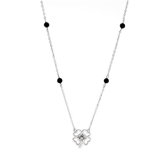 Silver Necklace Length 43+3 Clover