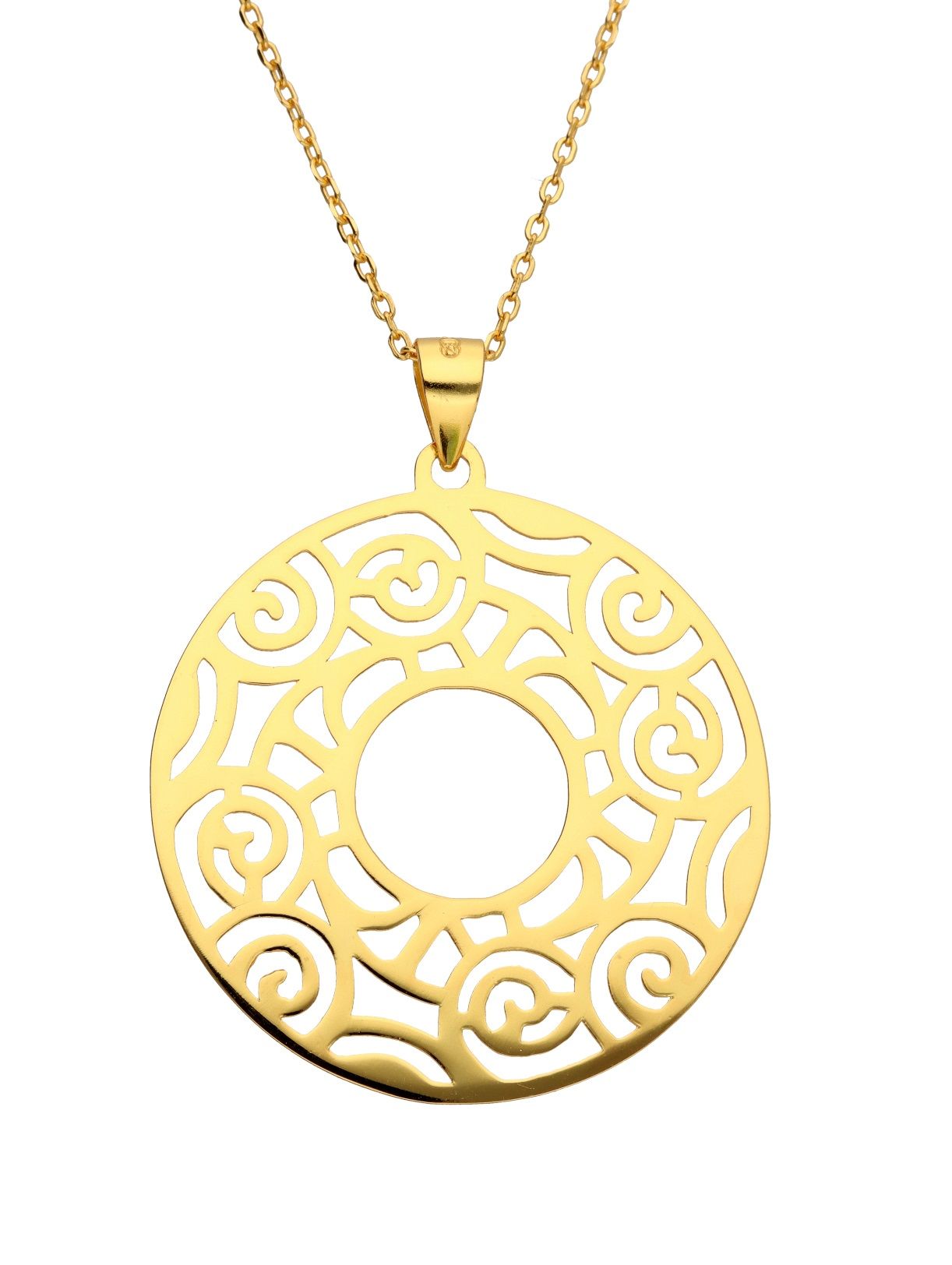 Silver Necklace Gold Plated