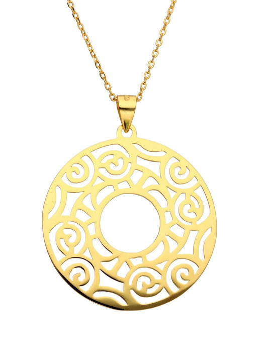 Silver Necklace Gold Plated