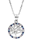 Silver Necklace Multicolor Length 43+3 Tree