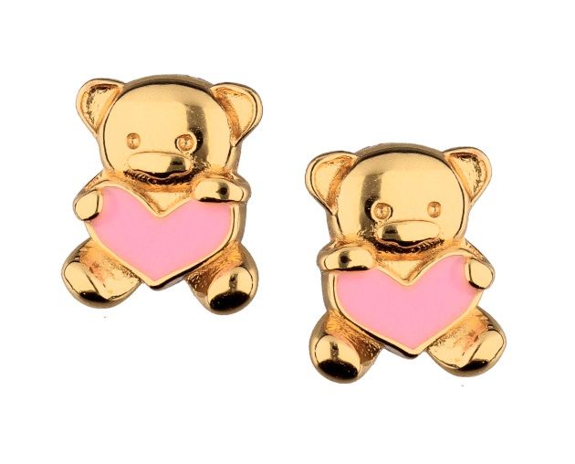 Silver Earrings Gold Plated Kids