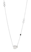 Silver Necklace Length 43+3 Monstera Leaf Infinity