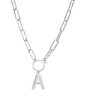 Silver Necklace Letters