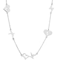 Silver Necklace Heart Heartbeat