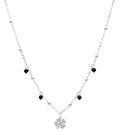Silver Necklace Clover