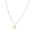 Silver Necklace Gold Plated Letters