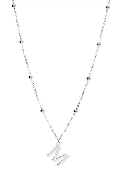 Silver Necklace Letters