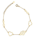 Silver Bracelet Gold Plated Infinity Heart