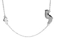 Silver Necklace Foot Heart