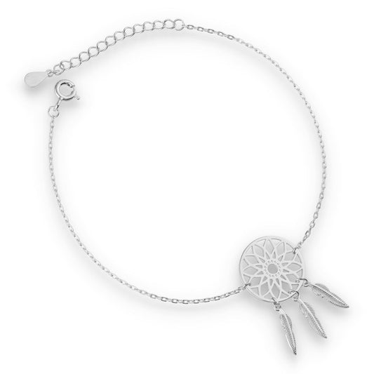 Silver Bracelet Length 16.5+3 cm Dream Catcher