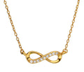 Silver Necklace Gold Plated Infinity