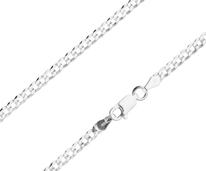 Silver Chain, Piatta Flat Profile G080 L55 cm