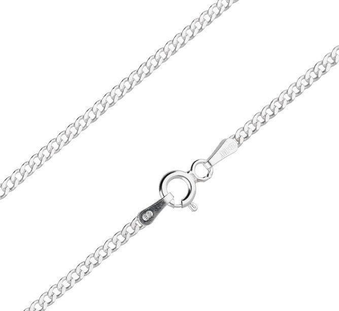 Silver Chain, Piatta Flat Profile G050 L55 cm