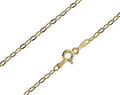 Silver Chain, oval star gold G025 L45cm