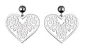 Silver Earrings Heart