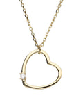 Silver Necklace Gold Plated Heart
