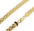 Silver Chain, Braid 02 6B Gold-Plated G035 L19 cm