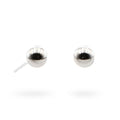 Silver Earrings 6mm Rhodium Ball