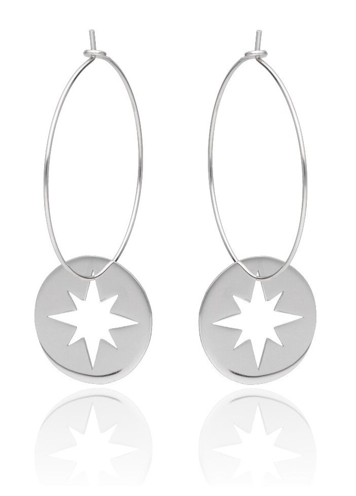 Silver Earrings Star