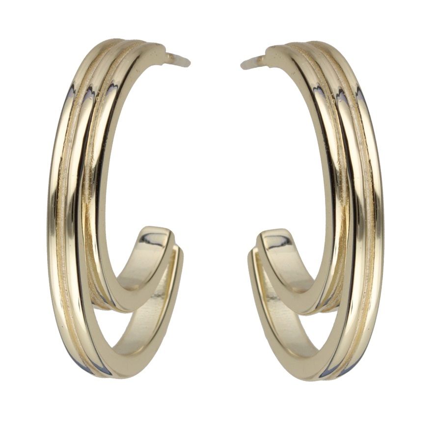Silver Earrings Gold Plated