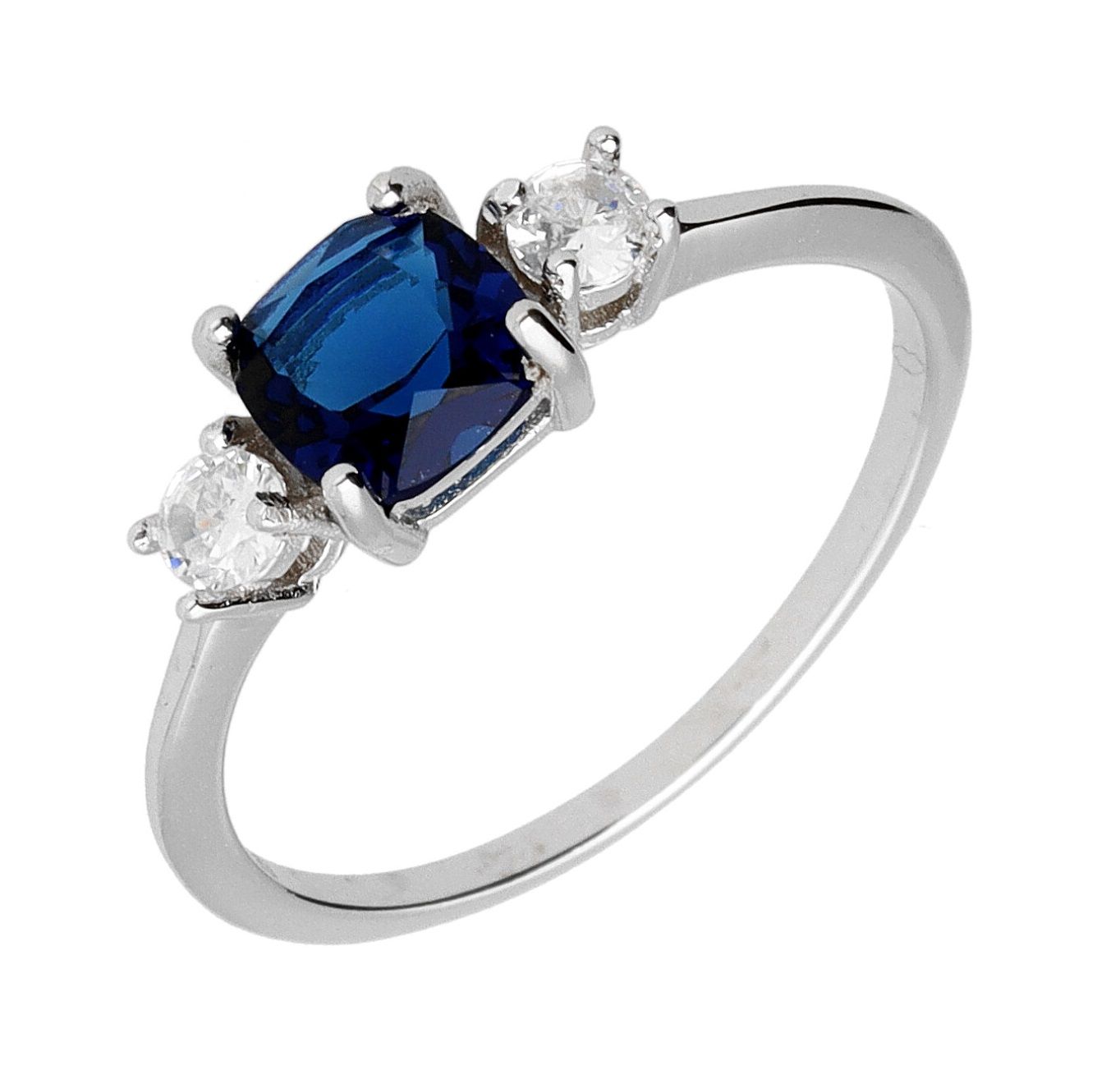 Silver Ring Sapphire Small Size