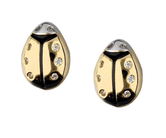 Silver Earrings Gold & Rhodium Kids Biedronka