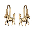 Silver Earrings Gold Plated Horse Kids Eng.