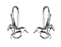 Silver Earrings Horse Kids English