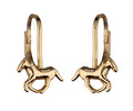 Silver Earrings Gold Plated Horse Kids Eng.