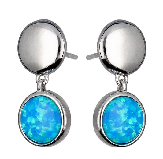 Silver Earrings Opal Op73