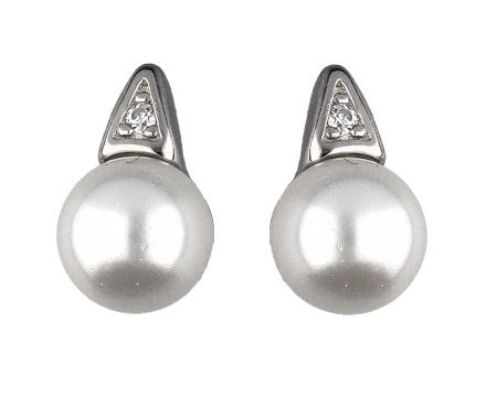 Silver Earrings Pearl