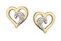 Silver Earrings Gold&Rhodium Heart