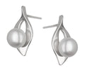 Silver Earrings Pearl
