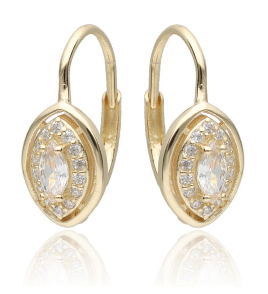 Silver Earrings Gold Plated English