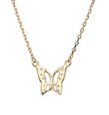 Silver Necklace Gold Plated Butterfly