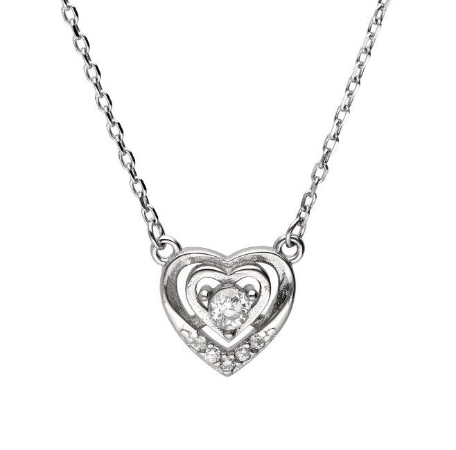 Silver Necklace Heart
