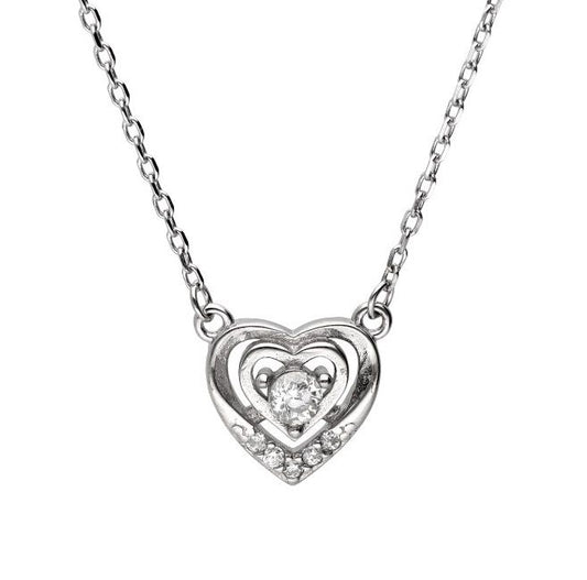 Silver Necklace Heart
