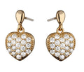 Silver Earrings Gold Plated Heart